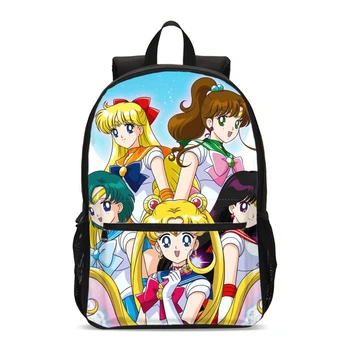 

2020 Animation Children School Bags For Teenager Girls Sailor Moon Printed School Backpacks Cute Laptop Schoolbags Kids Book Bag