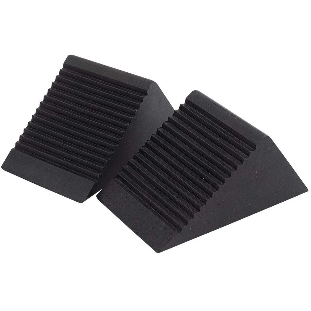 

1 Pair Vehicle Tire Antislip Rubber Block Car Truck Wheel Chocks Stop