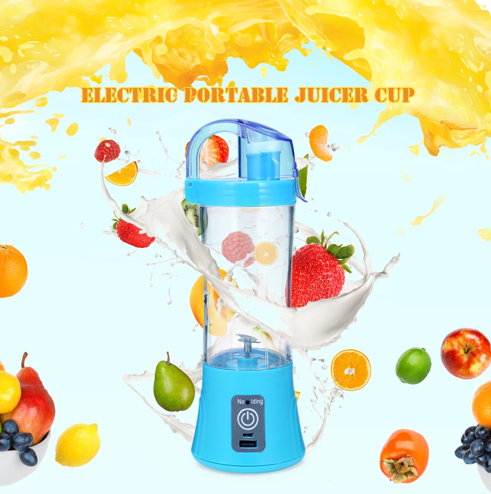 380 мл электрические Цитрусовые фрукты апельсин соковыжиматель для лимона чайник USB Перезаряжаемый 4/6 лезвие портативный Блендер Миксер