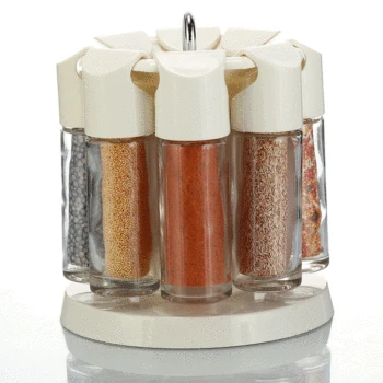 

Glass Rotating Spice Jars Set Salt Pepper Spray Seasoning Tank Household Salt Pepper Bottle Combination Kitchen Supplies LA176