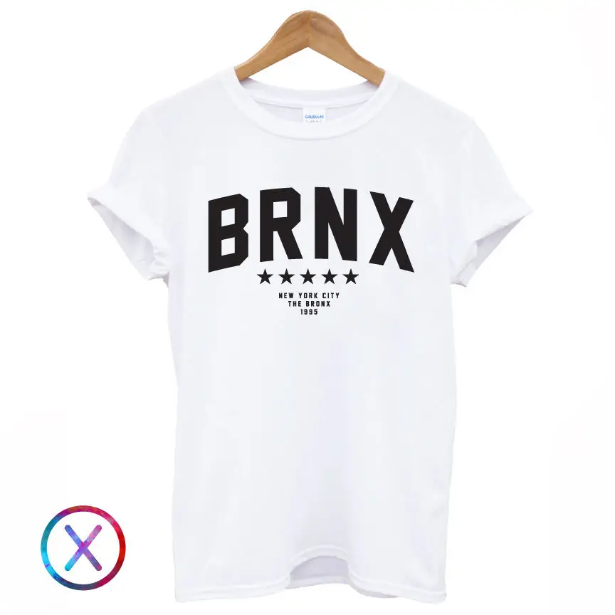 BRONX Нью-Йоркская Футболка с принтом графическим логотипом крутая уличная