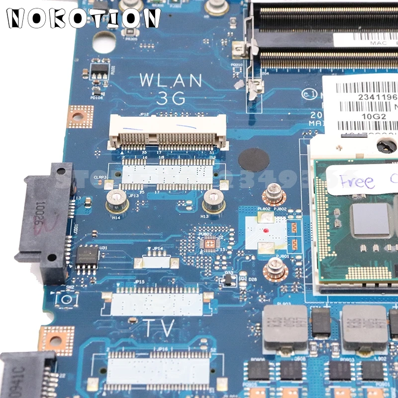 NOKOTION для lenovo IdeaPad Y550P материнская плата для ноутбука NIWBA LA-5371P I3 процессор GT240M графика полный тест