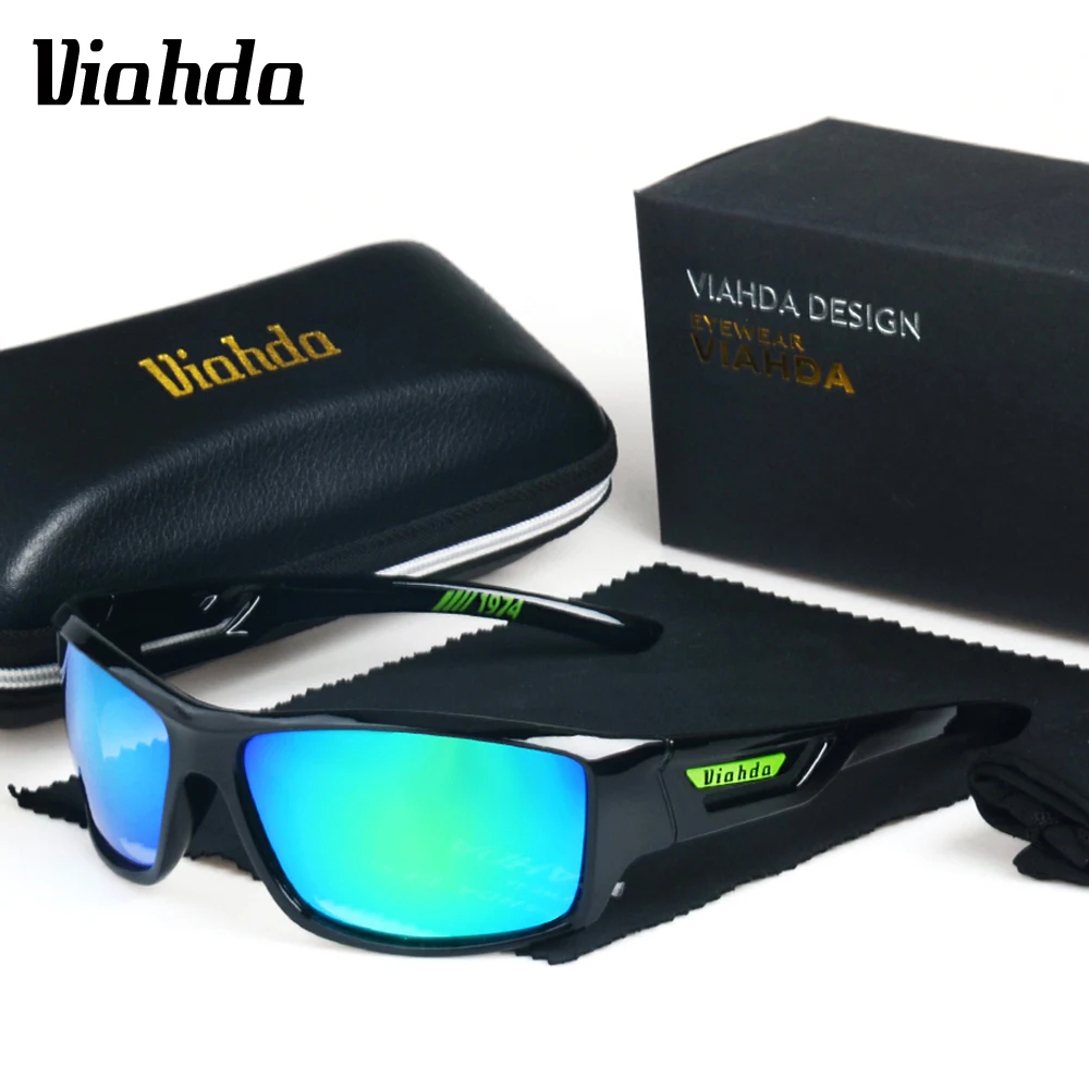 

2019 VIAHDA Square Polarized Sunglasses Men Sports Style Revamp Sun glasses Driving Fishing 100% UV TAC Lens Goggle Male Gafas