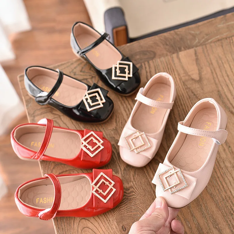 

2020 Classic Soft Girls Shoes Soft PU Leather Casual Flats for Big Kids Children Sneakers All-match Girls Shoes for Dress 26-36