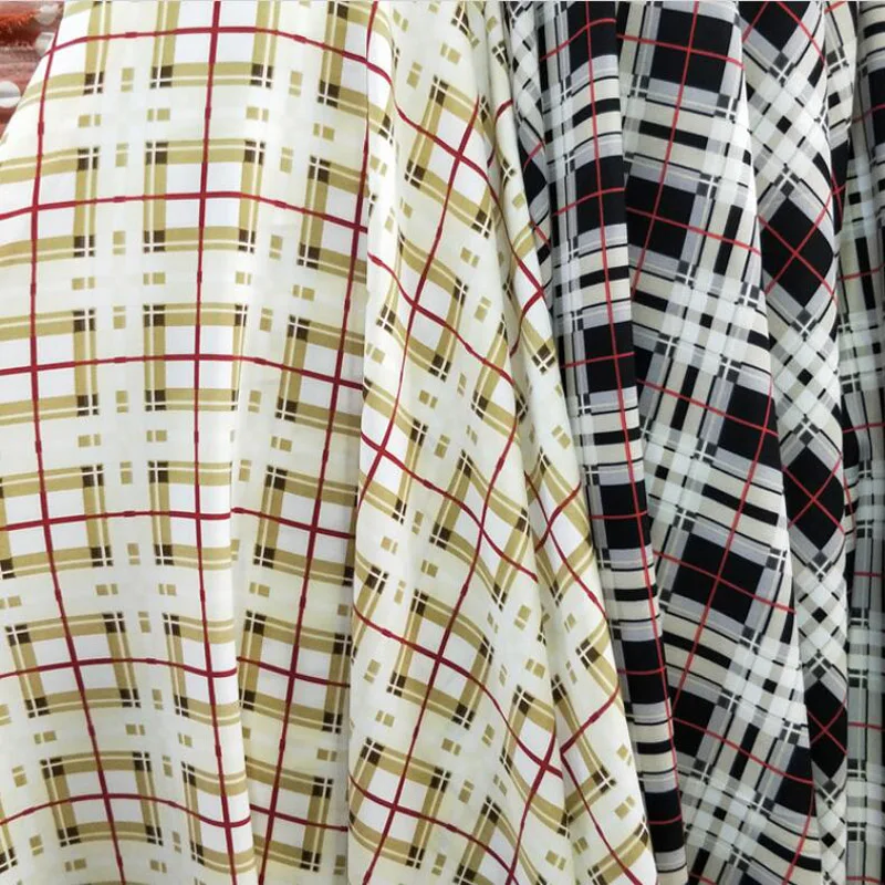 Классическая клетчатая ткань пиджак костюм брюки материал поли Мягкий клетчатый костюм платье Telas ткань лоскутное ремесло 1 ярд