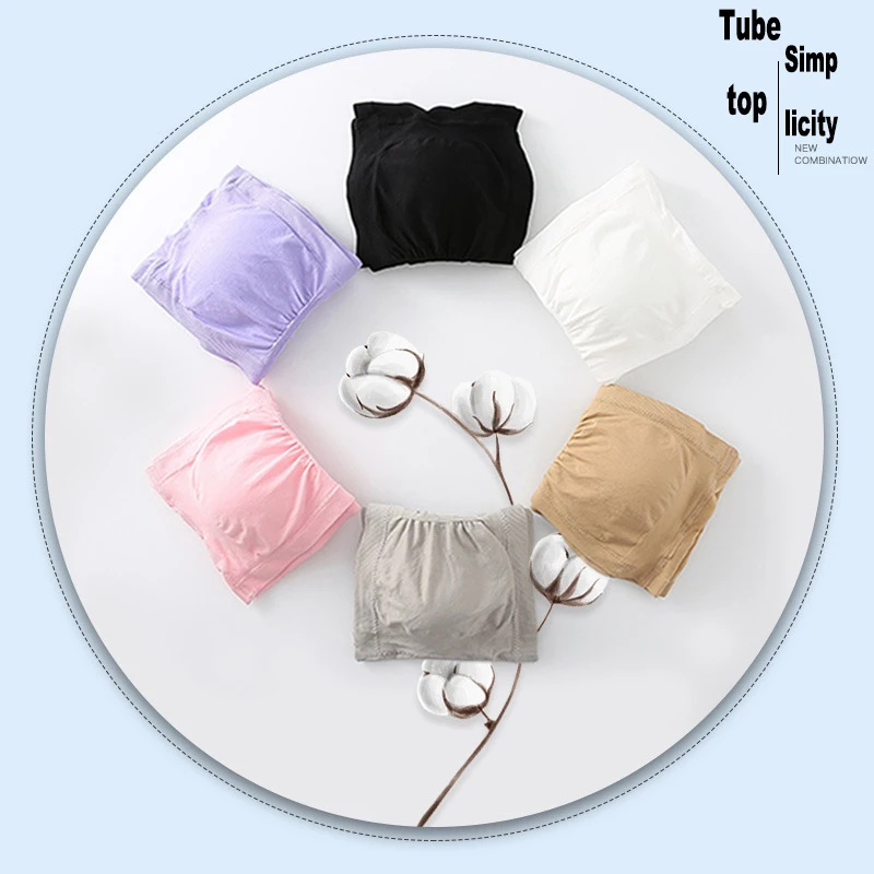 Women Tube Top Strapless Bandeau Top Wrap Bra Ladies Bustier Crop Invisible Bra Plus Size Lingerie S-6XL,women lingerie bra,women tube tops