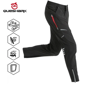 

Queshark Cycling Pants Quick Dry Bicycle Pants MTB Bike Cycling Trousers With Safe Reflective Strip Fishing Riding Clothing