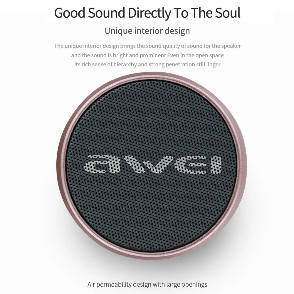 Awei Y500 bluetooth динамик мини стерео сабвуфер TF карта металлический открытый портативный компьютер водонепроницаемый беспроводной bluetooth динамик