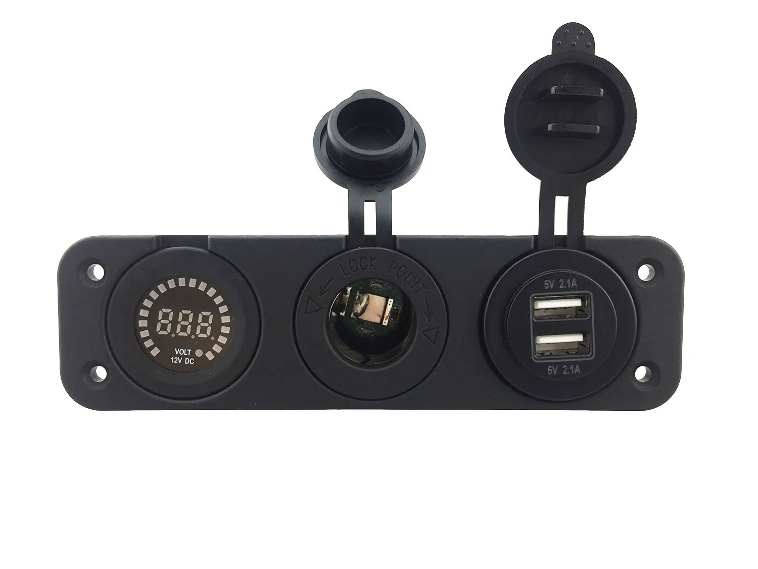 Автомобильное зарядное устройство DIY 3 в 1 панель 4.2A Dual USB выходной вольтметр