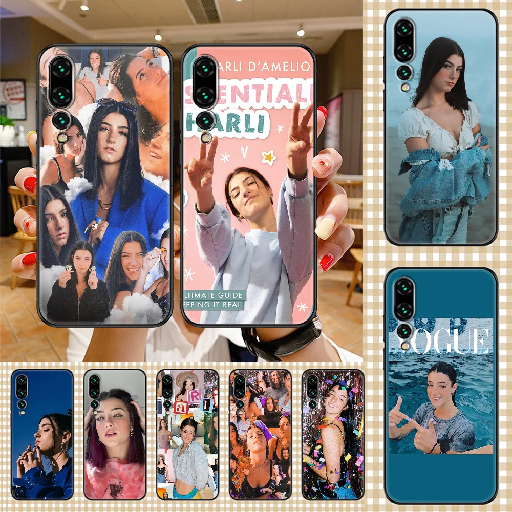 Чехол для телефона Charli Damelio Huawei P Mate P10 P20 P30 P40 10 20 Smart Z Pro Lite 2019 черный силиконовый