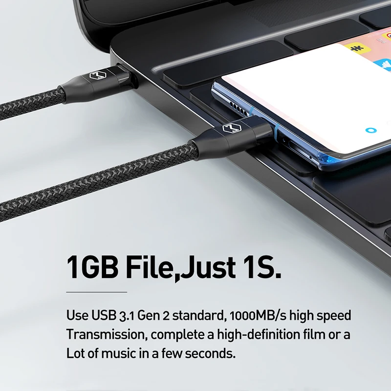 Зарядный кабель MCDODO 100 Вт 3 А Тип C на USB PD быстрая зарядка 0 аудио 4K к телевизору Type