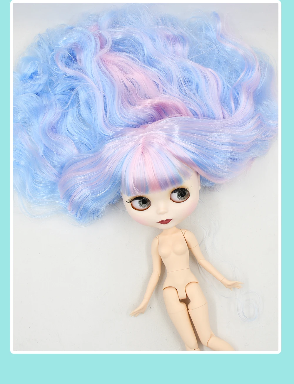 Neo Blythe Doll with Multi-Color Hair, White Skin, Matte Face & Factory Jointed Body 3