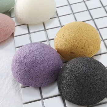 

1Pcs Natural Konjac Cosmetic Puff Bamboo Charcoal Cleanser Sponge Makeup Facial Cleaning Tool Smooth Beauty Essential Konnyaku