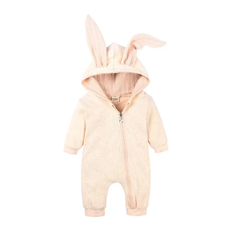 Комбинезон-кролик, весенняя одежда для новорожденных, верхняя одежда, теплый комбинезон для малышей, Осенний комбинезон для мальчиков и девочек