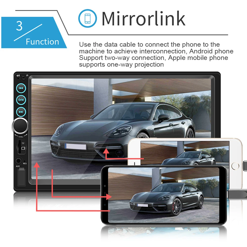 Автомобильный MP4 MP5 плеер X6 7 дюймов 2Din Bluetooth стерео автомобильный мультимедийный MP5 плеер 12 В FM радио Громкая связь авто Поддержка U диск плеер