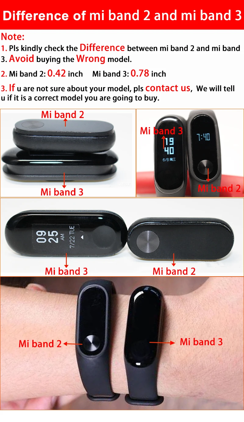 1/2x Muti-color Strap Belt Bracelet Wristband Replacement For Xiaomi 1S Mi Band 