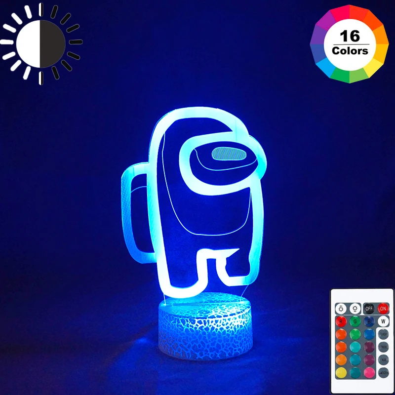 

Game Among Us 3D Lamp Color Changing Desktop USB Lamp For Coffee Table Decor LED Sensor Light Atmosphere Bedside Night Gift