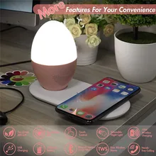 Светящийся динамик настольная лампа Бытовая Bluetooth аудио настольная лампа Зарядка для спальни Кормление прикроватный ночник светильник Беспроводное зарядное устройство