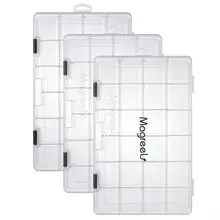 Magreel 3 упаковки коробка для рыболовных снастей прозрачные коробки для рыб с регулируемыми разделителями сумки для рыболовных снастей 3600 3700 коробки для снастей