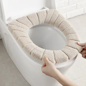 

Winter Toilet Seat Bathroom Toilet Seat Toilet Washable Cushion Insulation Mat Cushion Comfortable Soft