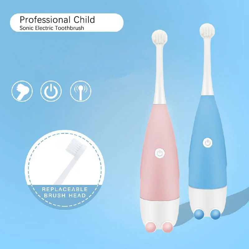 

ARIOY New Professional Sonic Electric Toothbrush for Kids Baby Powered By AAA Battery Children Teeth Oral Care Soft Toothbrush