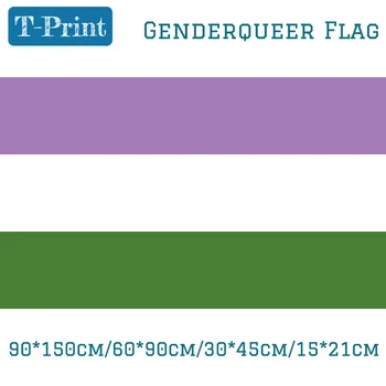 

15PCS Flag Genderqueer Pride Flag 40*60cm Car Flag 3x5FT Banners 60*90cm 15*21cm 90*150cm