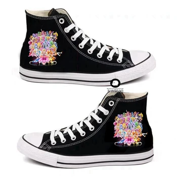 

2020 Anime Pretty Cure Precure Canvas Shoes Unisex Fashion Canvas Flat cosplay boots High Top Print Leisure Shoes