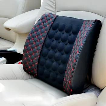 

newRed wine car cushion car electric massage lumbar red line health care car waist pad lumbar