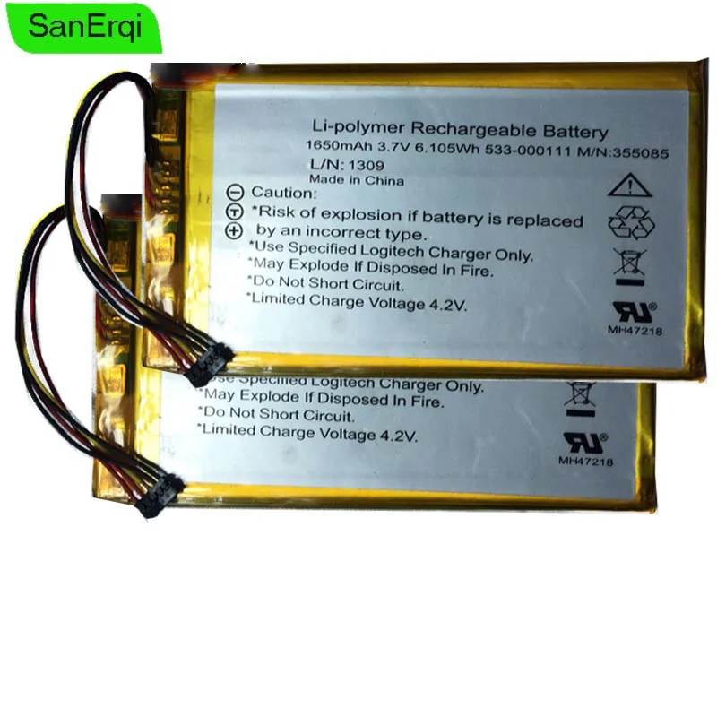 1650mAh аккумулятор 533-000111 для Logi tech M/N: 355085 L/N: 1309 16650MAH батарея