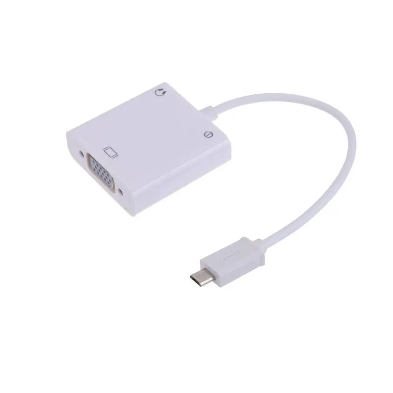 Микро USB к VGA адаптер конвертер кабель VGA видео адаптер с 3,5 мм аудио кабель для samsung htc LG мобильный телефон
