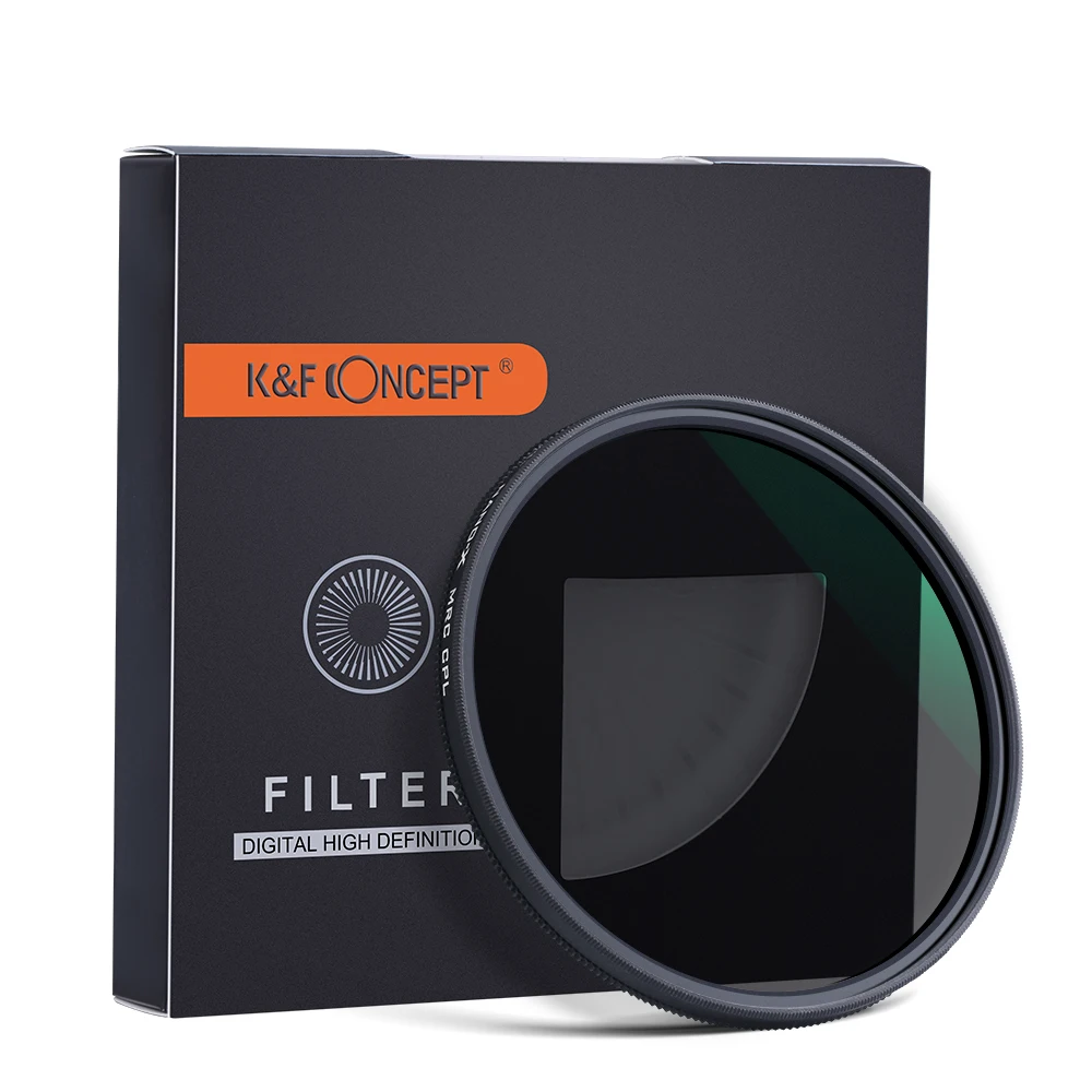 K & F концепция 49 мм 52 мм 58 мм 62 мм 67 мм 72 мм 77 мм круговой поляризатор фильтр HD 18 слой покрытый Супер Тонкий CPL фильтр объектива камеры