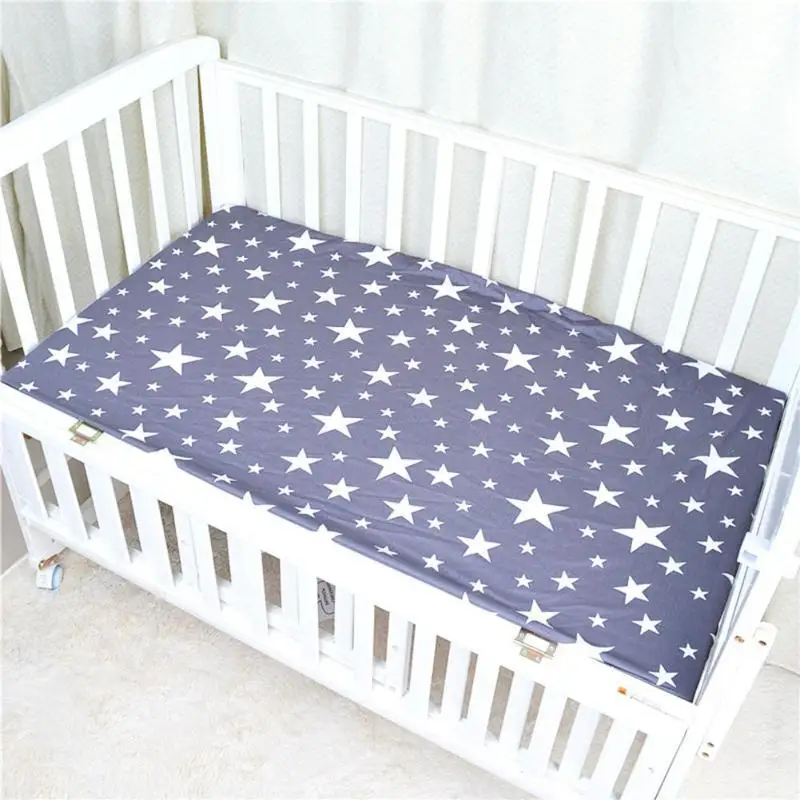 Cotton Crib Fitted Sheet Formaldehyde-free No Fluorescent Agent Baby Bed Cover Soft Breathable Infant Bedding Mattress