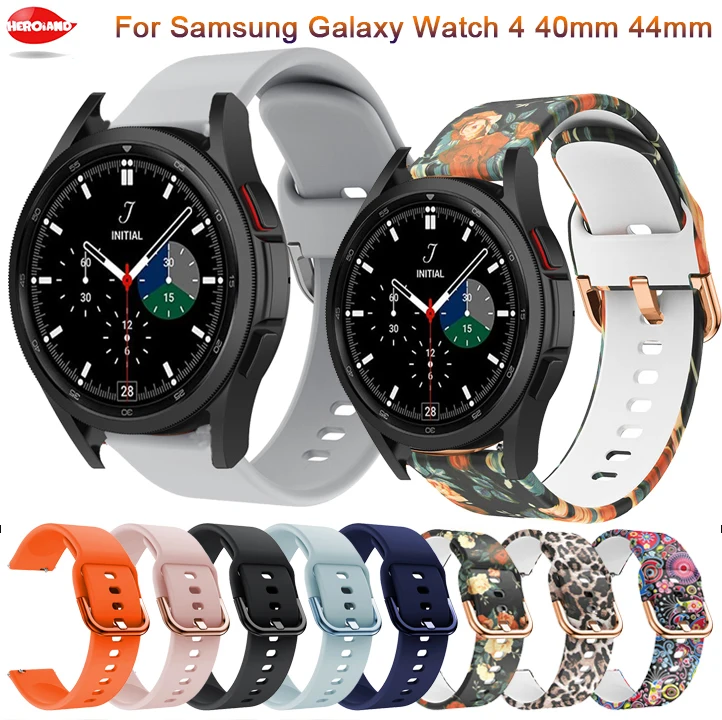 Straps For Samsung Galaxy Watch 4 44mm 40mm / Classic 42mm 46mm WatchStrap band Sport Silicone Wristbands Accessories Bracelet |