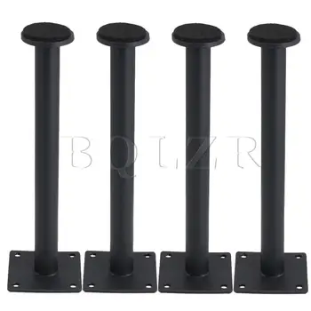 

BQLZR 4 x Stainless Steel Black Furniture Legs 60x210mm for Sofa Bed Cupboard