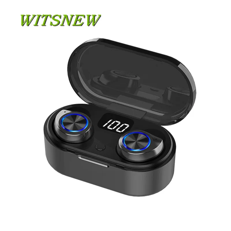 Новый светодиодный TW80 bluetooth 5 0 беспроводные наушники дисплей бас HiFi стерео мини TWS