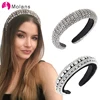 MOLANS brillantes acolchados diademas con diamantes de imitación cristal completo lujo Edición Limitada diademas Bejewled negro blanco mujer diadema ► Foto 1/6