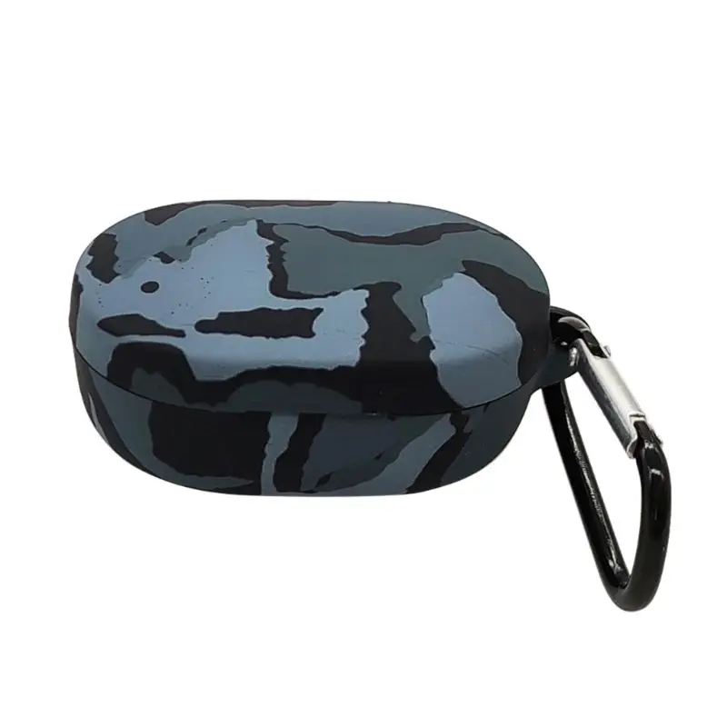 

Silicone Protective Cover Camouflage Case with Carabiner for Redmi Airdots Kit