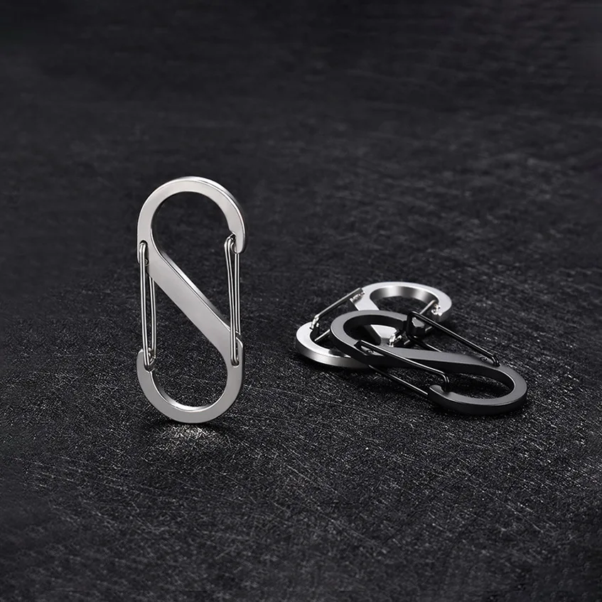 

Stainless Steel S Type 8-Word Hanging Buckle Car Keychain Accessories Key Ring Key Ring Metal Creative Gifts