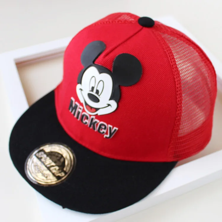 С Микки Маусом Минни детская бейсболка дети Snapback кепки от солнца Шапки Back To школьная шляпа, мостового проветрить регулируемая бейсболка