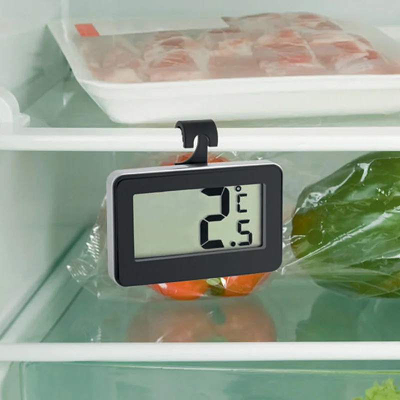 

3 Colors Household Digital Thermometer C/F Display Refrigerator Temperature Meter with Hook Indoor Temperature Tester -30-60C