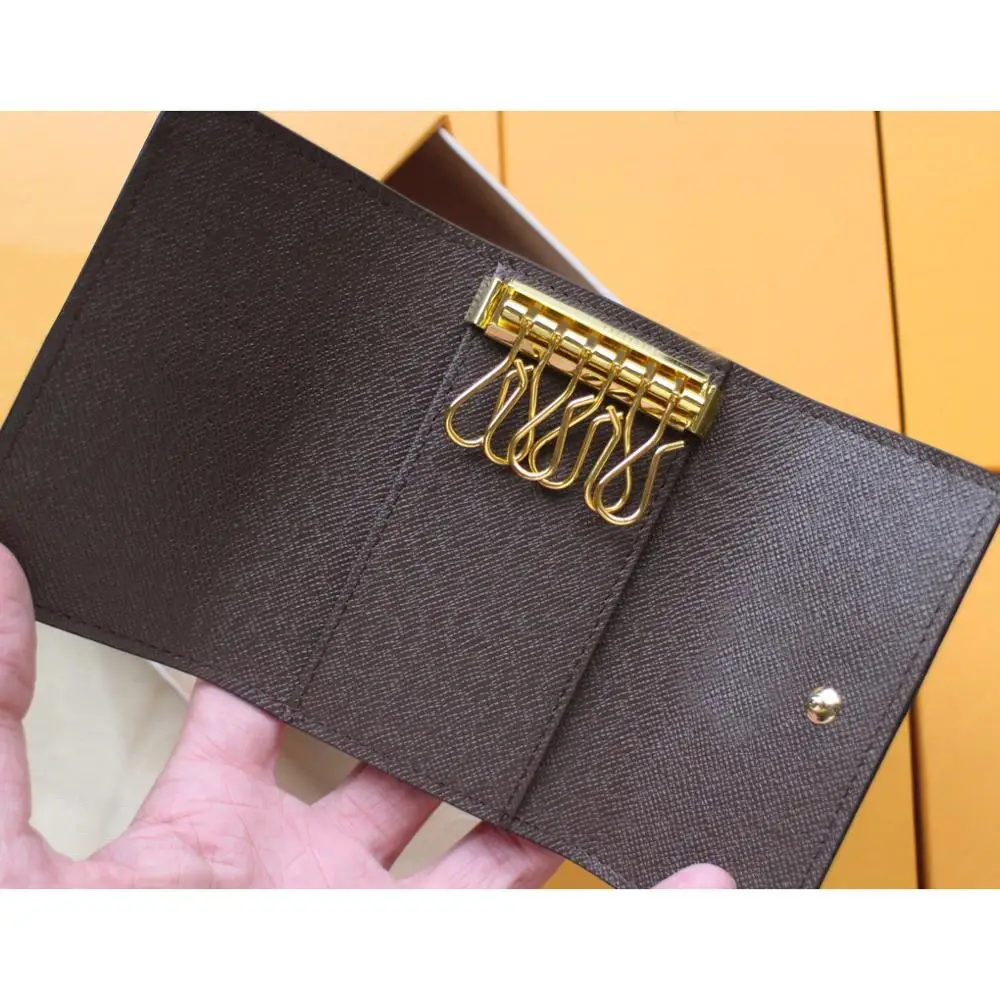 

8 Colors Luxury Brand Designer Key Holder Louis Key Bag Wallets Louie Vuiton Keychain Case Cover