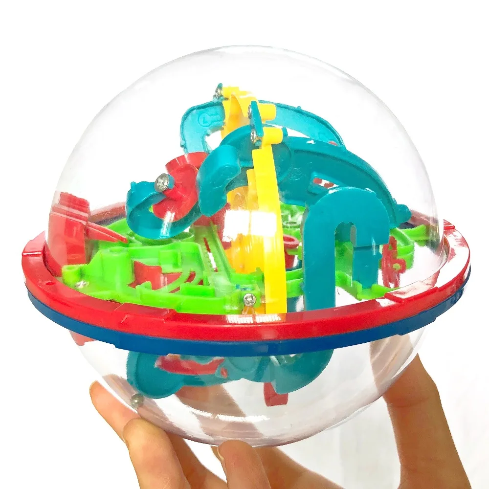

3D Intellect Puzzle Ball Maze Game for Children Educational Metal Toy Wooden Learning Creativity Kids from 1-3 Boys Girls Baby