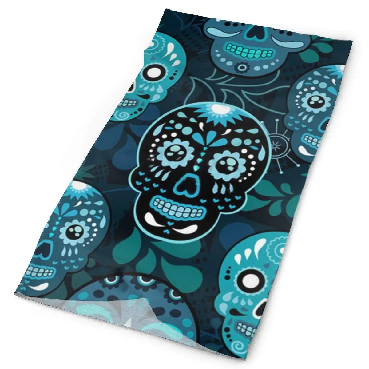 SHINYWEET Grunge Cute Mexican Sugar Skulls Day of The Dead Floral Headwear - 16 Ways to Wear Including Headband/Neck |