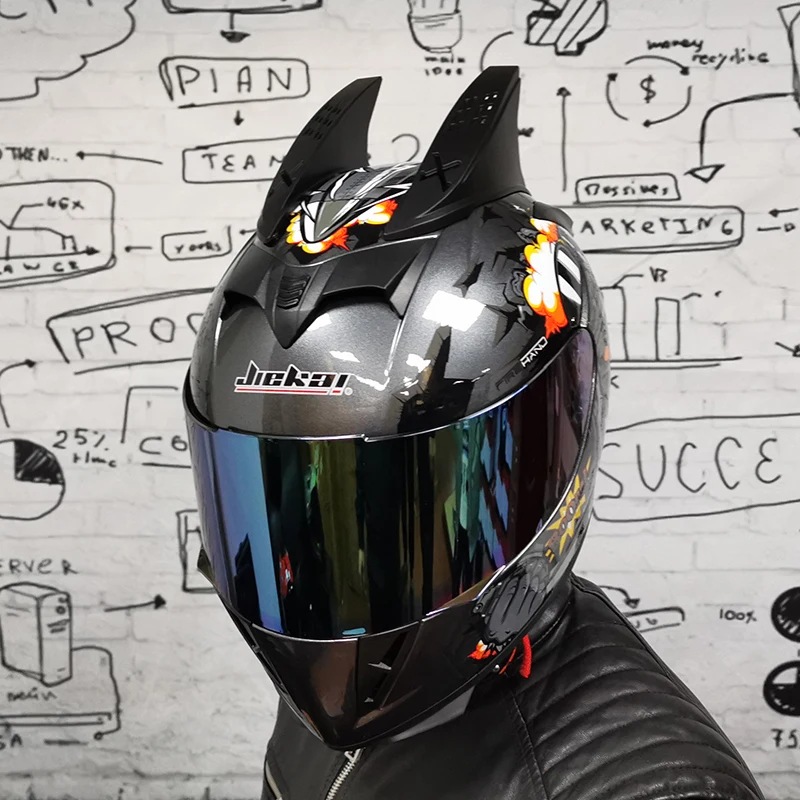 

Motorcycle Full Face Helmet Motorcycle Racing Double Mirror Helmet with Removable Lining DOT Approved casco casque moto capacete
