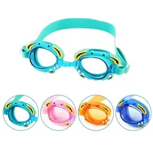 Детские плавательные очки, прозрачные водонепроницаемые противотуманные очки с рисунком краба для мальчиков и девочек, детские милые плавательные очки