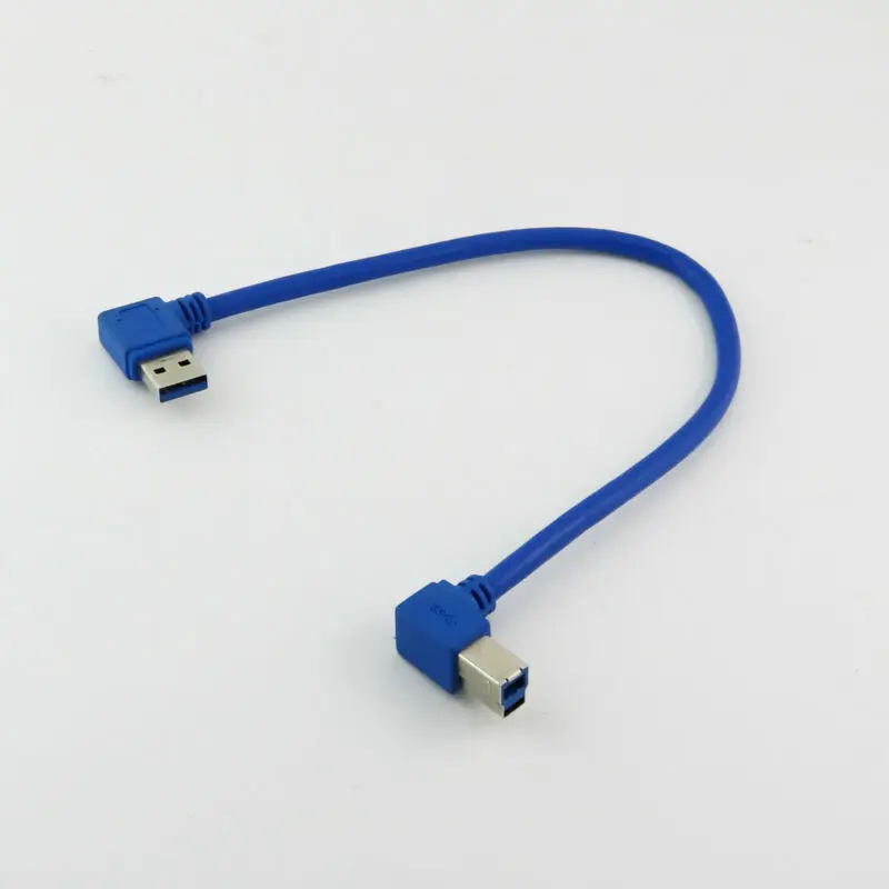 Премиум USB 3,0 тип A папа-Тип B папа 90 градусов левый угол кабель