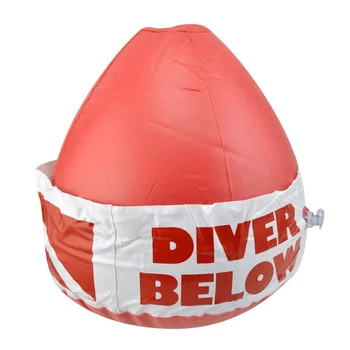 

Red Color Scuba Dive Buoy Surface Marker Inflatable Dive Flag Sign Signal Floating Saft Sign Diver Below Diving Snorkeling Acces