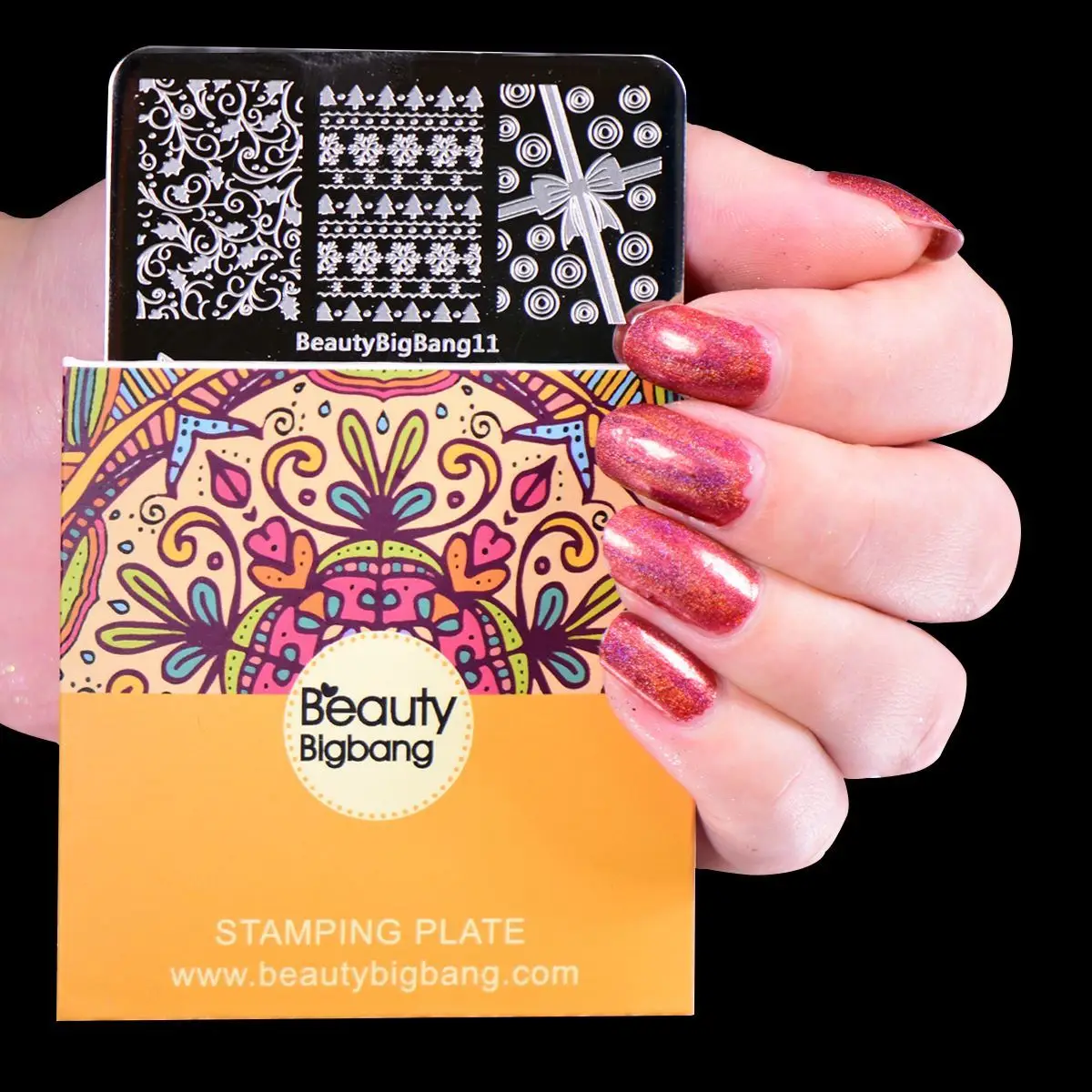 BeautyBigBang пластина для стемпинга для нейл-арта 6*6 см из нержавеющей стали Снеговик изображения ногтей маникюрный шаблон DIY трафаретные Гвозди Инструменты