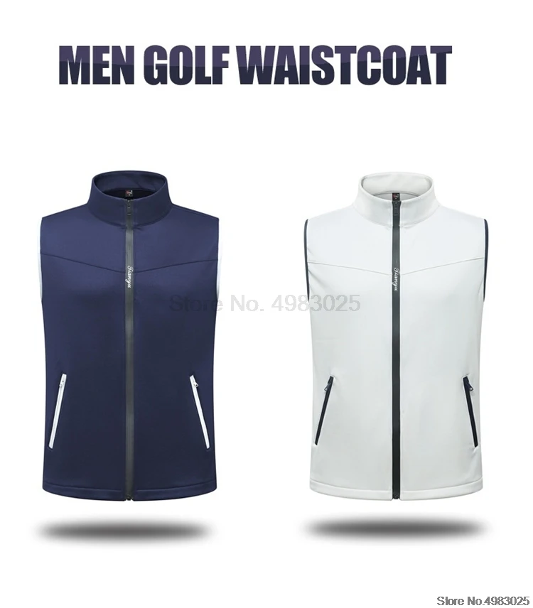 PGM для мужчин толстый теплый жилет пальто дамы ветрозащитный без рукавов ветровка полный карман на молнии Гольф одежда D0654