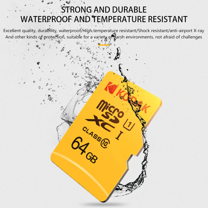 Флэш карта памяти KODAK U1 128 ГБ 64 32 16 Micro SD высокоскоростная TF/SD класса 10 памяти|Карты